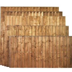 Brown Close Board Heavy Duty Featheredge Panel