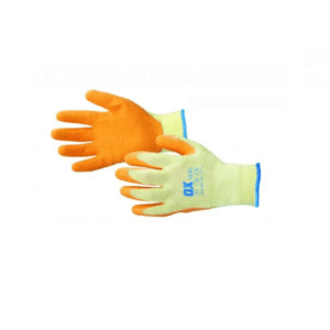 Blue or Yellow Rubber Palm Builder’s Gloves